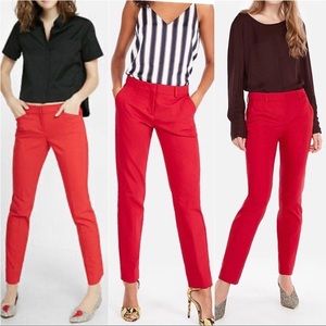 The Limited Ideal Stretch Red Ankle pants